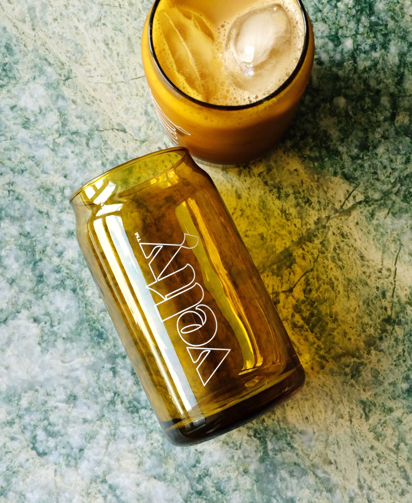 Classic Can-Shaped Glass in Amber